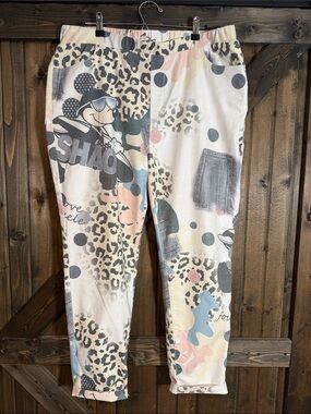 Frank Lyman Mickey Mouse Cotton Blend Pants